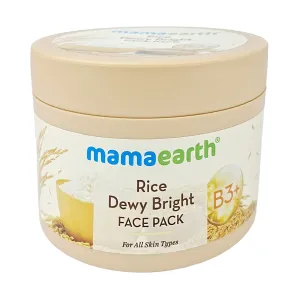 Mamaearth Rice Dewy Bright Face Pack with Rice Water & Niacinamide For Glass Skin 200g